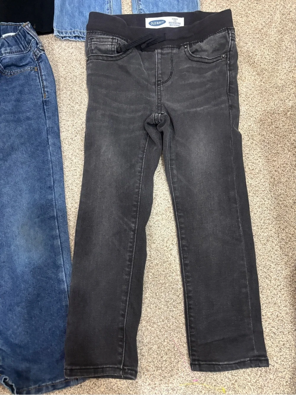 Lot of little boy size 5 pants jeans black jeans 5 slim Old Navy cat and Jack